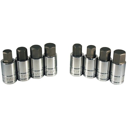 Atd Tools ATD 8-Piece Large Size SAE/Metric Hex Bit Socket Set 13788